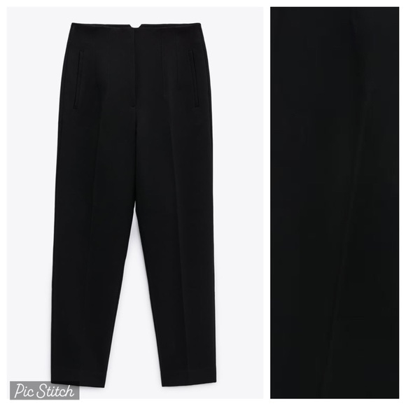NWT. Zara Black High Waisted Pants. Size S. - Picture 8 of 11